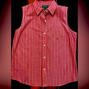 Ralph Lauren  Red Tank with calor/blouse size L